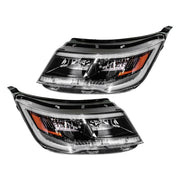 DURAFORCE RH&LH Headlight Halogen W/LED DRL For 2016-18 Ford Explorer Sport Black