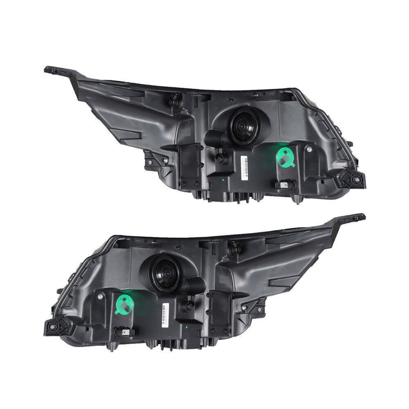 DURAFORCE RH&LH Headlight Halogen W/LED DRL For 2016-18 Ford Explorer Sport Black