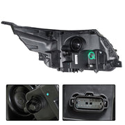 DURAFORCE RH&LH Headlight Halogen W/LED DRL For 2016-18 Ford Explorer Sport Black