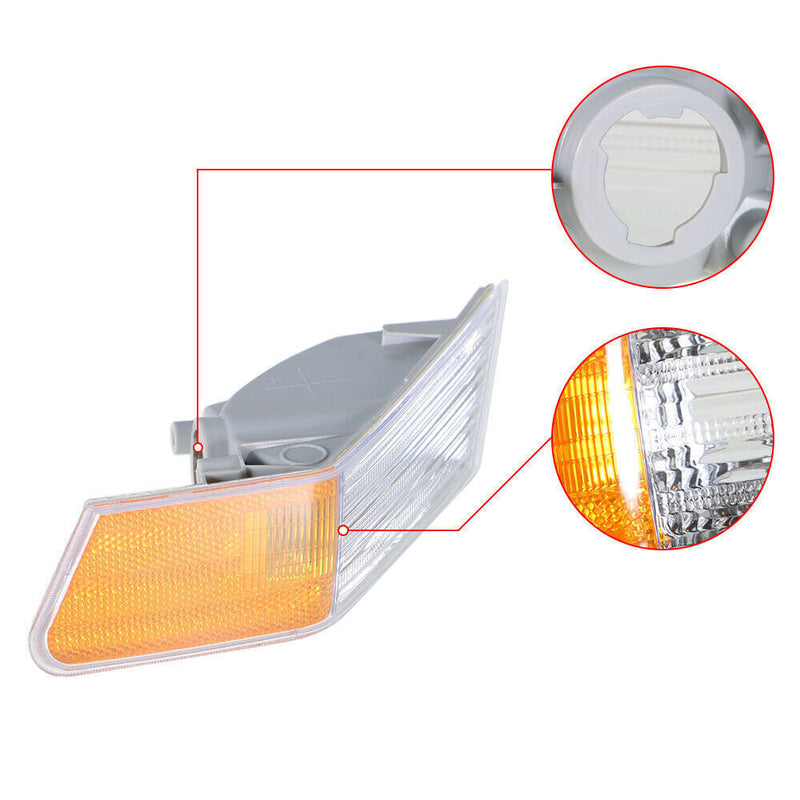DURAFORCE Left+Right Turn Signal Lights Corner Lamp Fit For 2007-2014 Jeep Patriot