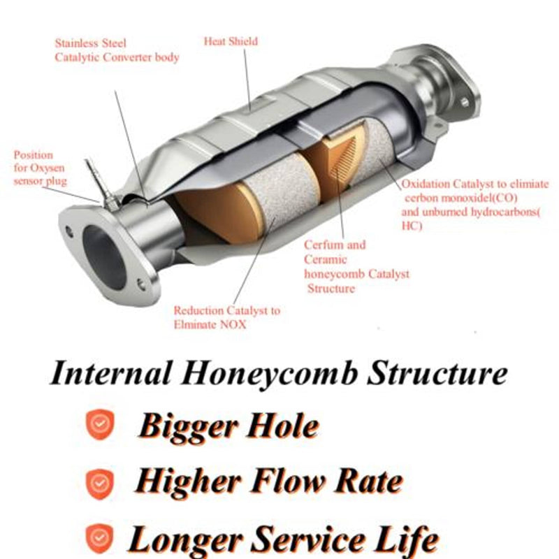 DURAFORCE Catalytic Converter w/ Flex Pipe For 2013-2019 Ford Escape 1.5L 1.6L