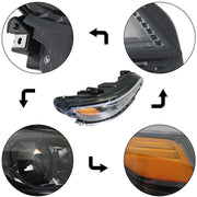 DURAFORCE Right Headlight For 2019-2022 Jeep Cherokee LED Passenger Side Headlamp