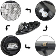 DURAFORCE Right Headlight For 2019-2022 Jeep Cherokee LED Passenger Side Headlamp