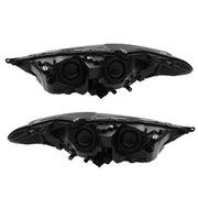 DURAFORCE Right+Left Headlights For 2017-2019 Ford Fusion Halogen+LED DRL Headlamp