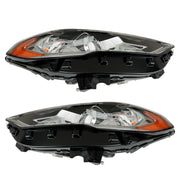 DURAFORCE Right+Left Headlights For 2017-2019 Ford Fusion Halogen+LED DRL Headlamp