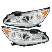 DURAFORCE Left+Right Headlights For 2016 2017 Honda Accord Sedan 4Dr W/DRL Halogen