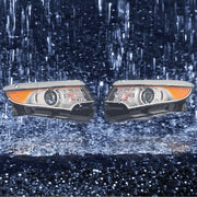 DURAFORCE Right&Left Headlights For 2011-2014 Ford Edge Halogen Chrome Clear Lamps