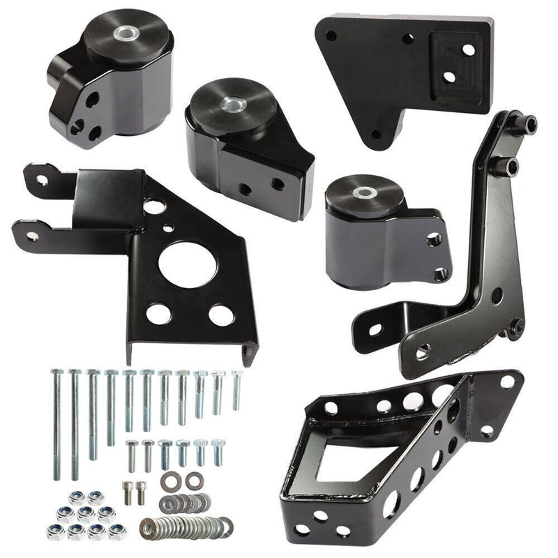 DURAFORCE DC Engine Mounts Black For Civic EG K20 K24 K-Series DC2 EG6 1992-1995