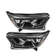 DURAFORCE RH+LH Headlight For 2017-2022 Honda CR-V Halogen W/LED DRL Black Housing