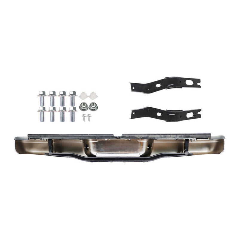 DURAFORCE Rear Step Bumper Assembly Steel For 1995-2004 Toyota Tacoma Chrome