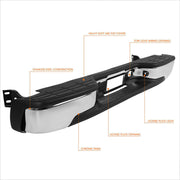 DURAFORCE Steel Rear Bumper Assembly For 1999-2007 Silverado Sierra 1500 W/Bracket