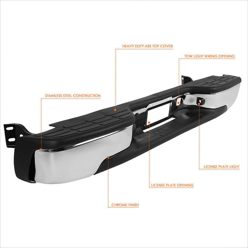 DURAFORCE Steel Rear Bumper Assembly For 1999-2007 Silverado Sierra 1500 W/Bracket