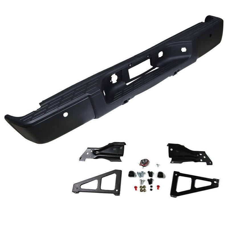 DURAFORCE Steel Rear Bumper For 2007-2013 Chevy Silverado / GMC Sierra 1500 Black