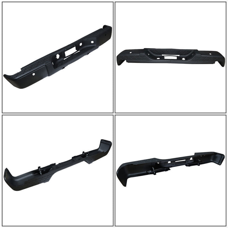DURAFORCE Steel Rear Bumper For 2007-2013 Chevy Silverado / GMC Sierra 1500 Black