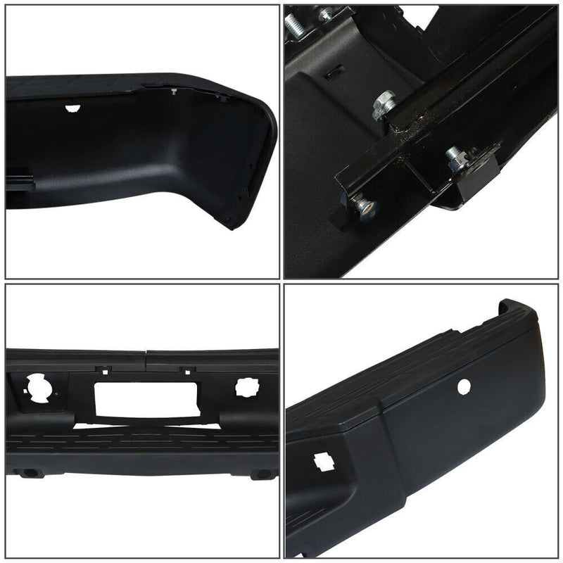 DURAFORCE Steel Rear Bumper For 2007-2013 Chevy Silverado / GMC Sierra 1500 Black