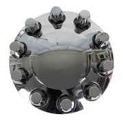 DURAFORCE Complete 33mm Lug Chrome Hub Cover Semi Truck Wheel Axle Cover Kit Front & Rear