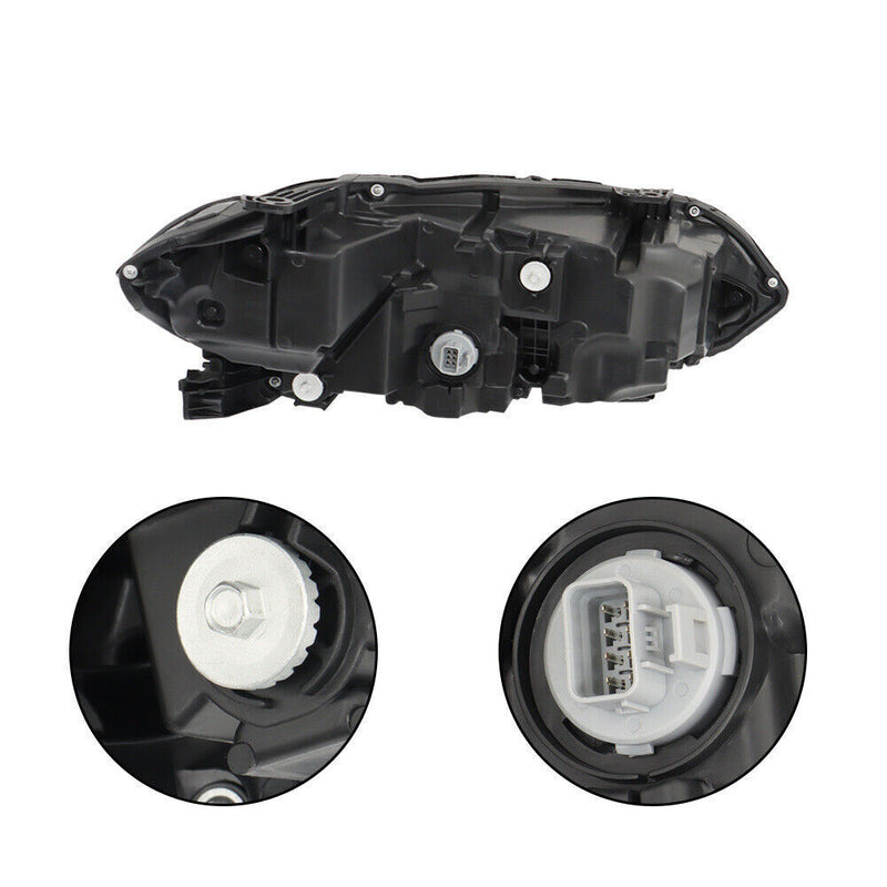DURAFORCE Right+Left Headlights For 2022 2023 Honda Civic Sport/Touring LED Black