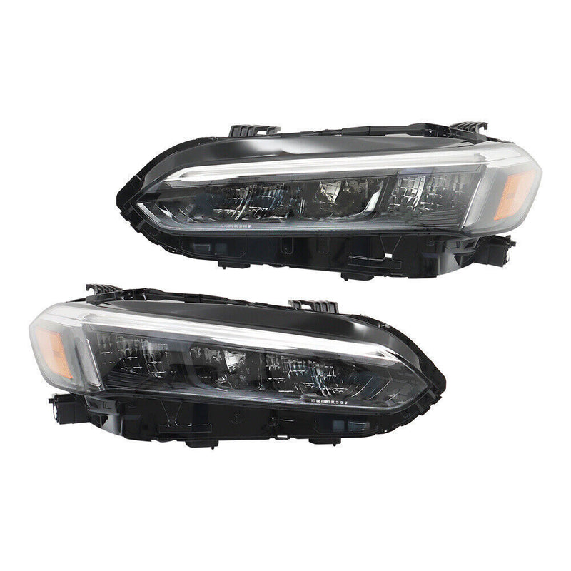 DURAFORCE Right+Left Headlights For 2022 2023 Honda Civic Sport/Touring LED Black