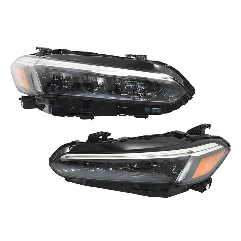 DURAFORCE Right+Left Headlights For 2022 2023 Honda Civic Sport/Touring LED Black