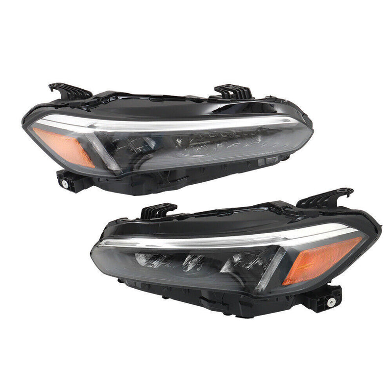 DURAFORCE Right+Left Headlights For 2022 2023 Honda Civic Sport/Touring LED Black