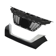 DURAFORCE Front Upper Grille For 2020 2021 2022 Nissan Versa With Trim Chrome Set