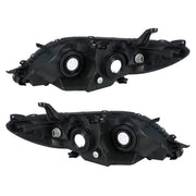 DURAFORCE Right+Left Headlights For 2011-2020 Toyota Sienna Halogen Chrome Clear