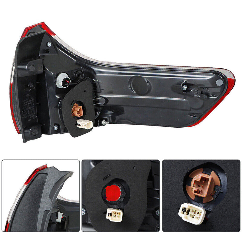 DURAFORCE Rear Driver Left Side Outer Tail Light For 2015-2020 Toyota Sienna Clear