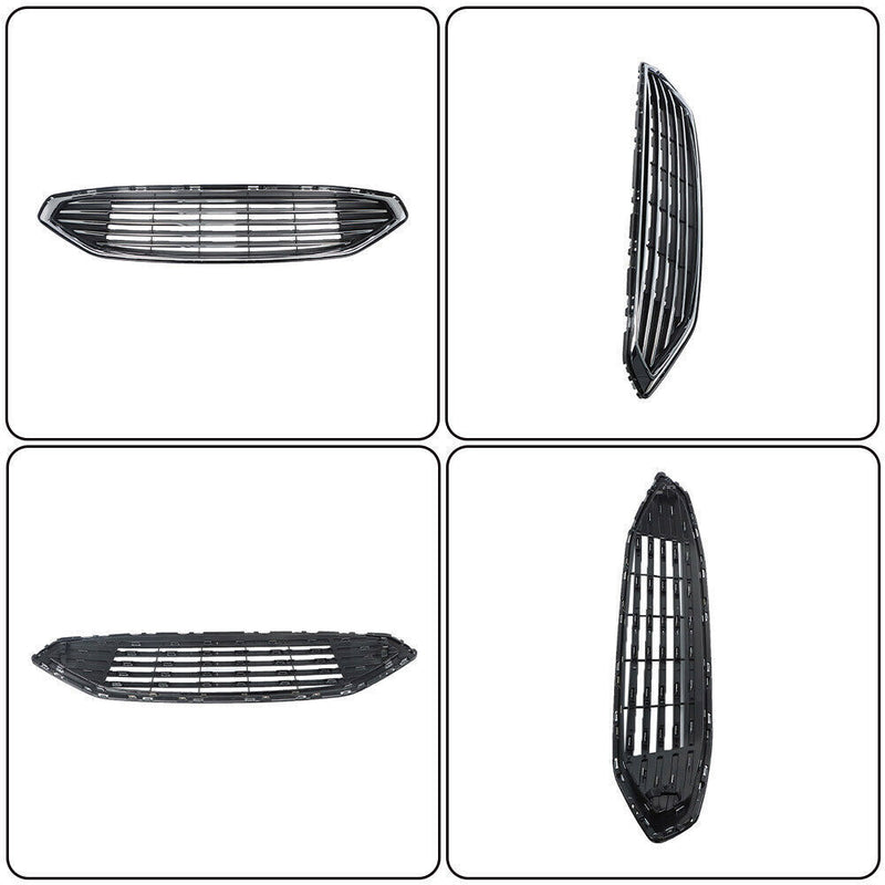 DURAFORCE Front Upper Bumper Grille For Ford Fusion 2017-2018 Chrome HS7Z-8200-AA
