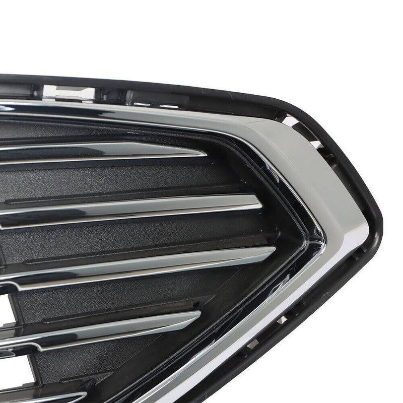 DURAFORCE Front Upper Bumper Grille For Ford Fusion 2017-2018 Chrome HS7Z-8200-AA