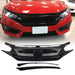 DURAFORCE Front Hood Grill For 2016-2018 Honda Civic Coupe Sedan Grille Eyelid