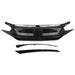 DURAFORCE Front Hood Grill For 2016-2018 Honda Civic Coupe Sedan Grille Eyelid