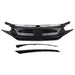 DURAFORCE Front Hood Grill For 2016-2018 Honda Civic Coupe Sedan Grille Eyelid