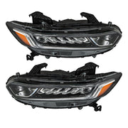 DURAFORCE Pair Headlight Assy For 2018-2020 Honda Accord Sedan Halogen High Beam