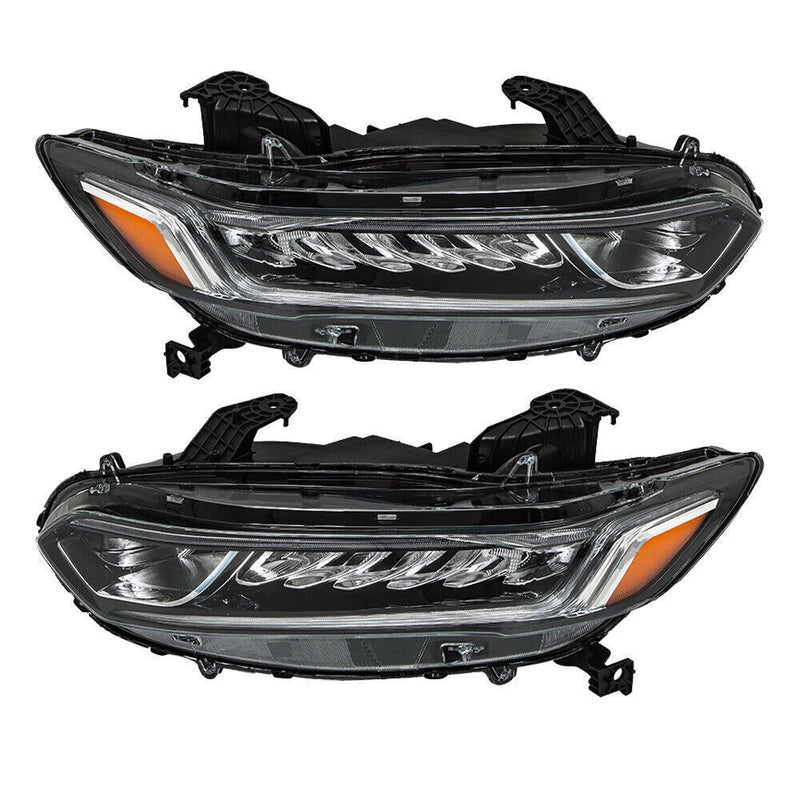 DURAFORCE Pair Headlight Assy For 2018-2020 Honda Accord Sedan Halogen High Beam