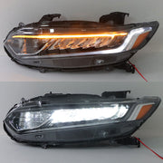 DURAFORCE Pair Headlight Assy For 2018-2020 Honda Accord Sedan Halogen High Beam