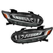 DURAFORCE Pair Headlight Assy For 2018-2020 Honda Accord Sedan Halogen High Beam
