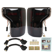 DURAFORCE Left+Right Tail Lights For 2015-2020 Ford F150 F-150 Black Housing LED