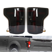 DURAFORCE Left+Right Tail Lights For 2015-2020 Ford F150 F-150 Black Housing LED