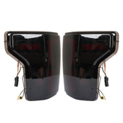 DURAFORCE Left+Right Tail Lights For 2015-2020 Ford F150 F-150 Black Housing LED
