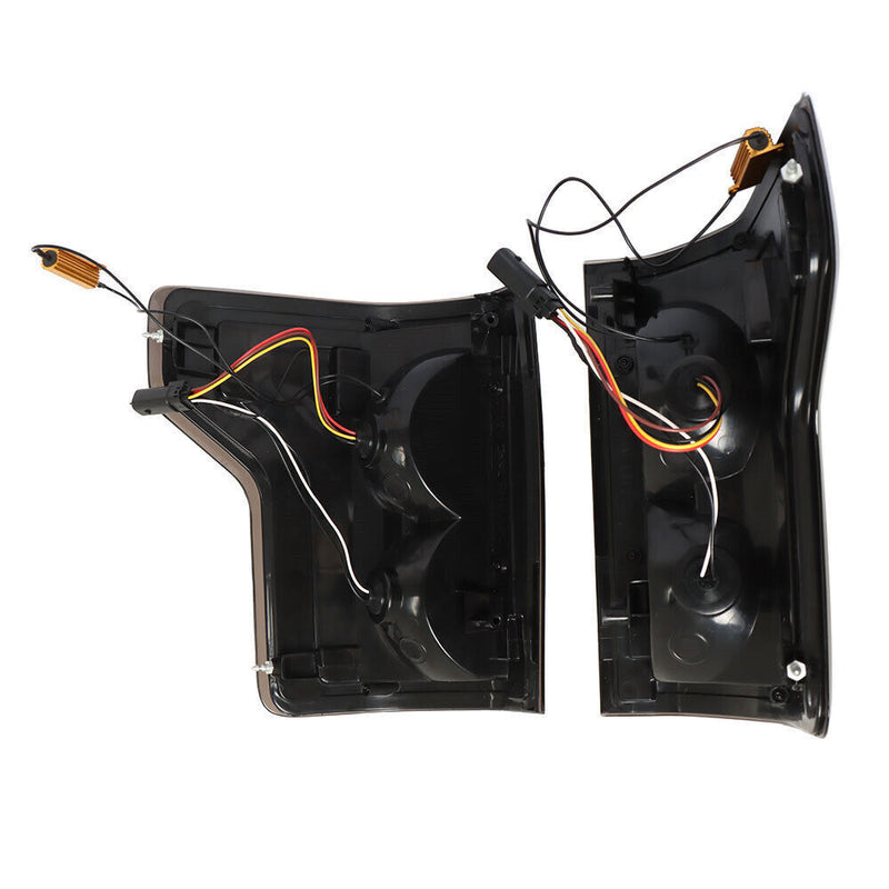 DURAFORCE Left+Right Tail Lights For 2015-2020 Ford F150 F-150 Black Housing LED