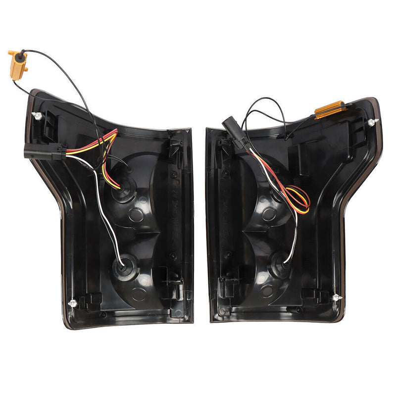 DURAFORCE Left+Right Tail Lights For 2015-2020 Ford F150 F-150 Black Housing LED