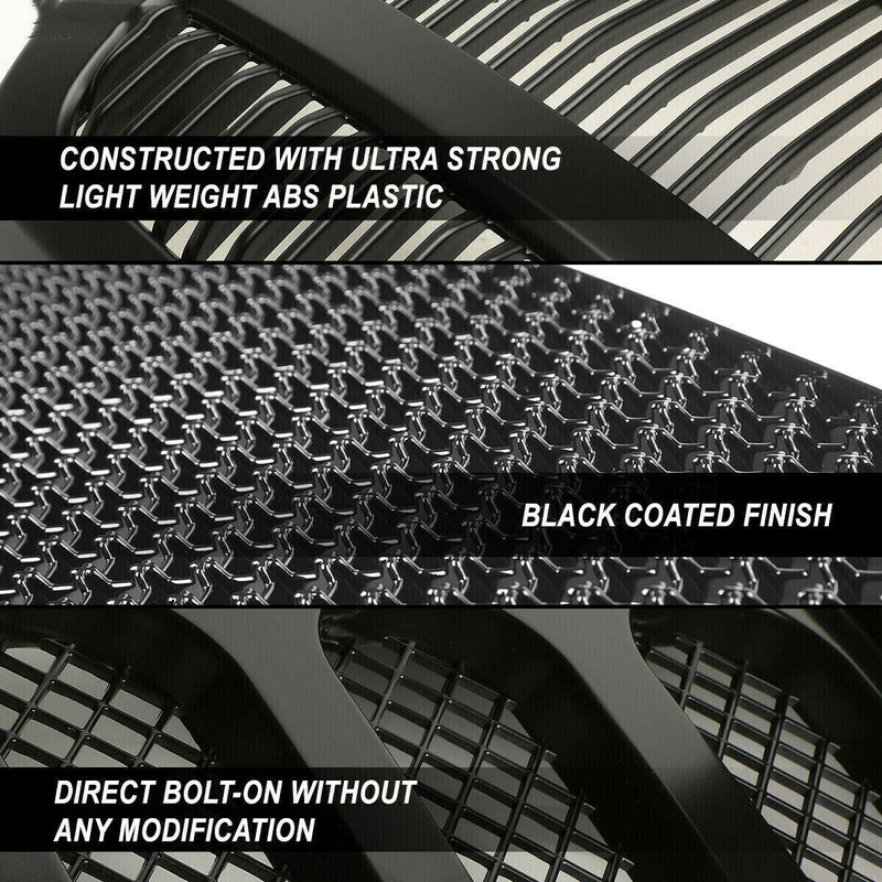 DURAFORCE For 2014-2016 Jeep Grand Cherokee SRT8 Style Honeycomb Mesh Front Bumper Grille