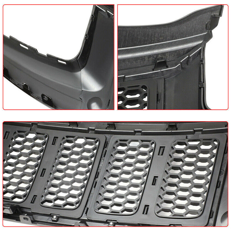 DURAFORCE For 2014-2016 Jeep Grand Cherokee SRT8 Style Honeycomb Mesh Front Bumper Grille