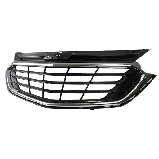 DURAFORCE Front Bumper Upper Grille For 2018-2020 Chevy Equinox Black＆Chrome Trim