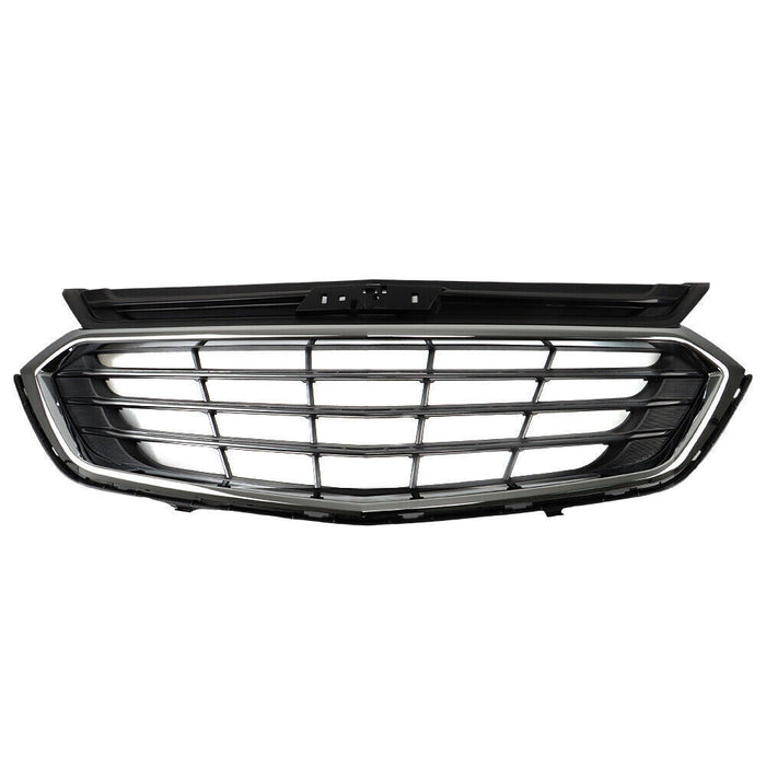 DURAFORCE Front Bumper Upper Grille For 2018-2020 Chevy Equinox Black＆Chrome Trim