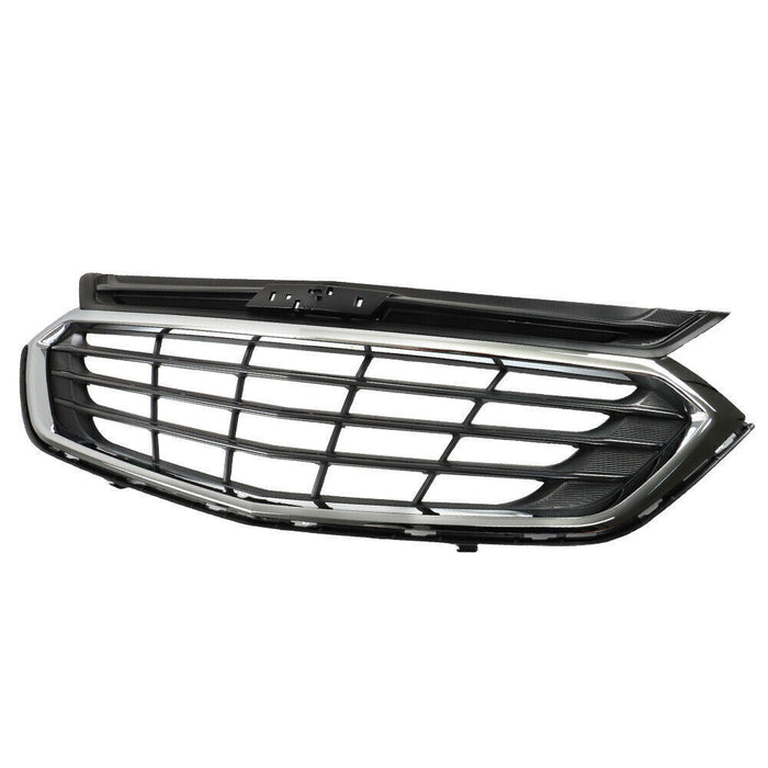DURAFORCE Front Bumper Upper Grille For 2018-2020 Chevy Equinox Black＆Chrome Trim