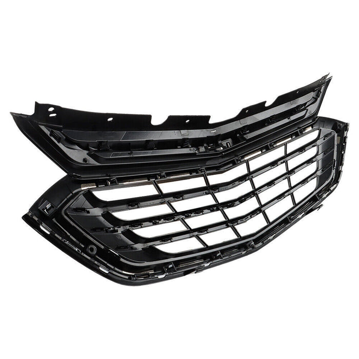 DURAFORCE Front Bumper Upper Grille For 2018-2020 Chevy Equinox Black＆Chrome Trim