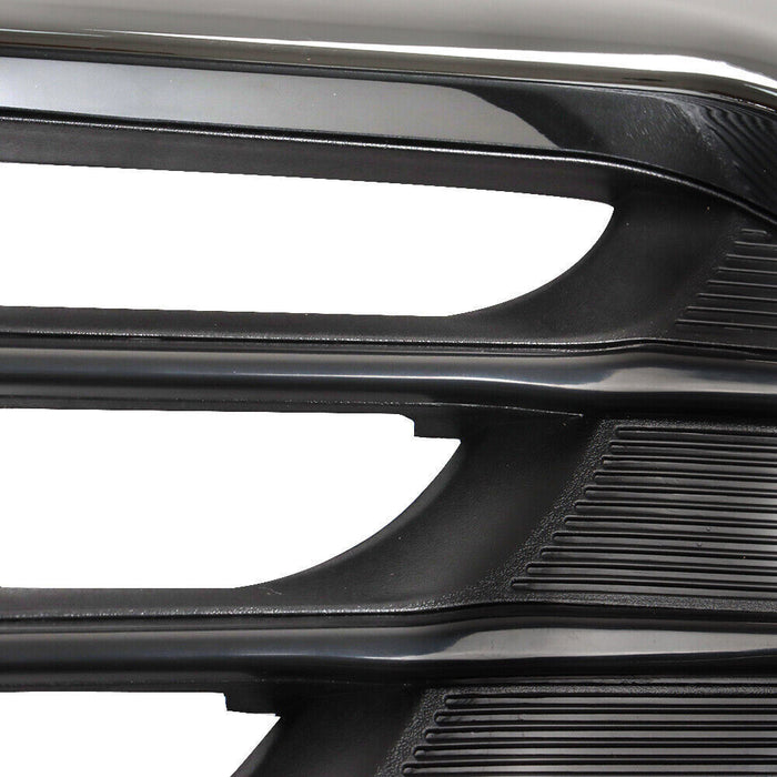 DURAFORCE Front Bumper Upper Grille For 2018-2020 Chevy Equinox Black＆Chrome Trim