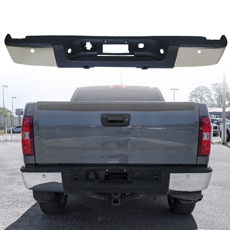 DURAFORCE Rear Bumper Assembly For 2007 2008-2013 Chevy Silverado/GMC Sierra 1500