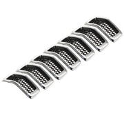 DURAFORCE Chrome Black Honeycomb Grille Grill Inserts For 2014-18 Jeep Cherokee